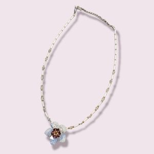 Austrian Crystal Necklace - Beaded Flower